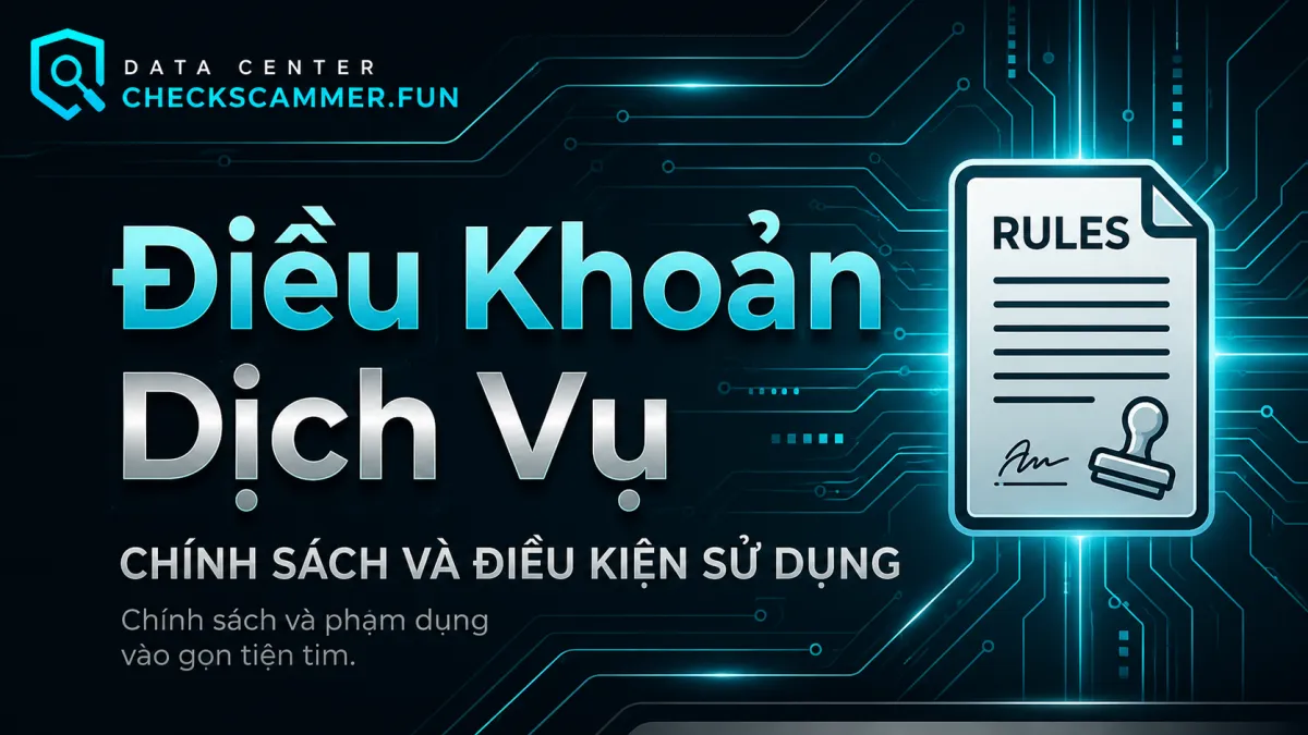 Điều khoản dịch vụ & Chính sách sử dụng | CheckScammer.fun